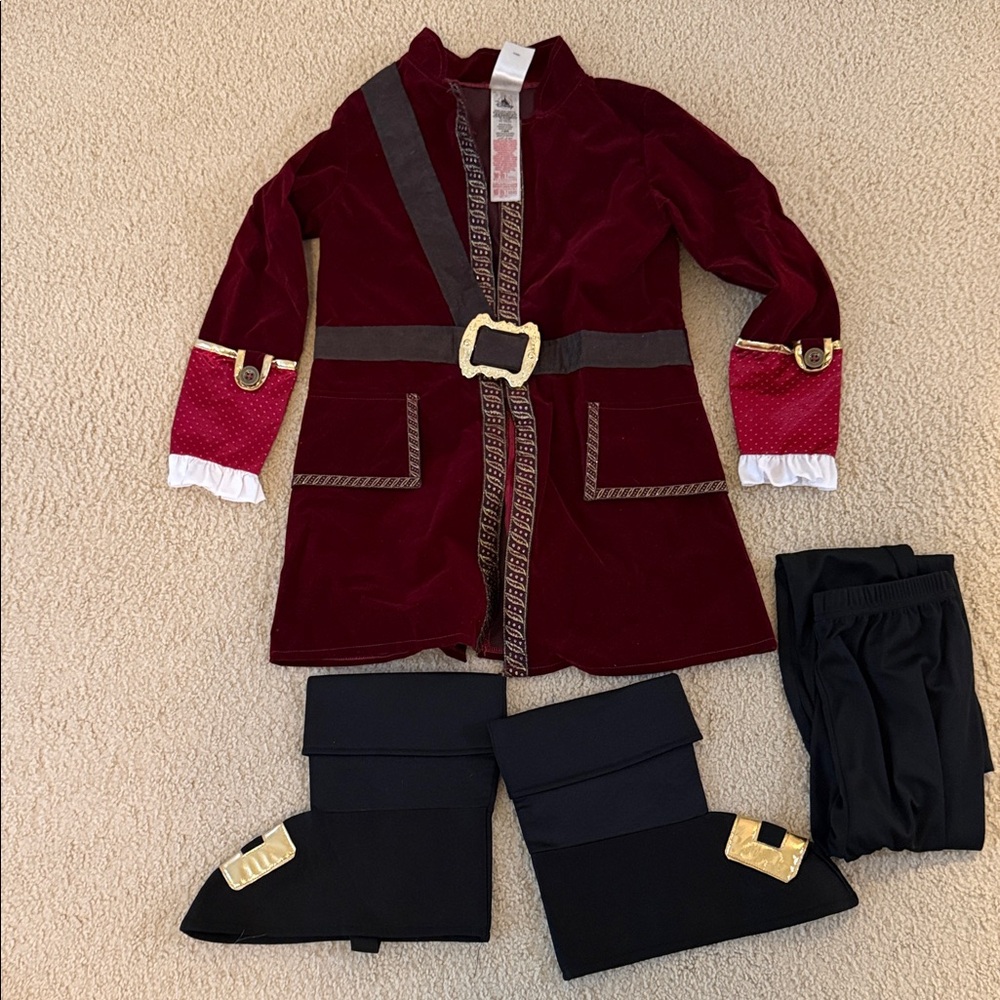 Disney Kids Captain Hook Pirate Costume - Burgundy and Black